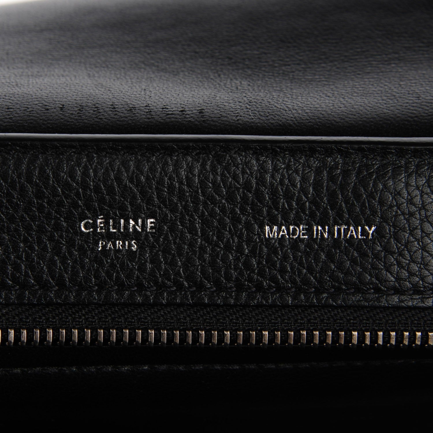 Celine Drummed Calfskin Suede Medium Trapeze Black 8 of 9