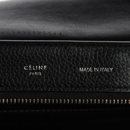 Celine Drummed Calfskin Suede Medium Trapeze Black 8 of 9