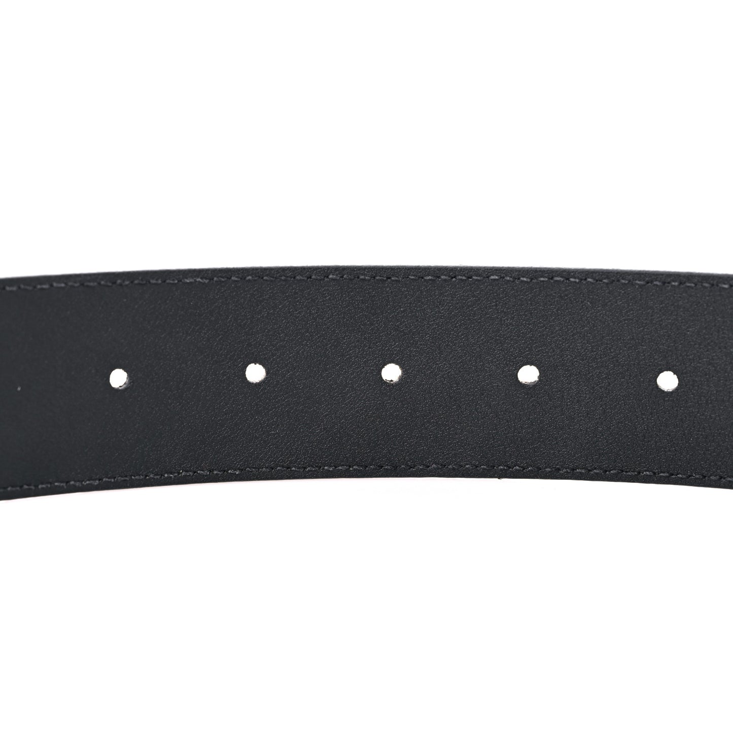 Textured Dollar Calfskin Nickel Double G 40mm Belt 75 30 Black