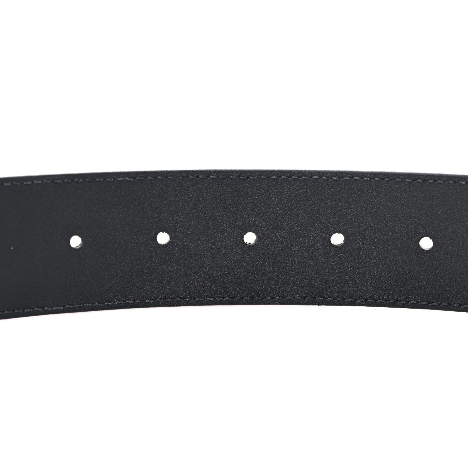 Gucci Textured Dollar Calfskin Nickel Double G 40mm Belt 75 30 Black 4 of 6