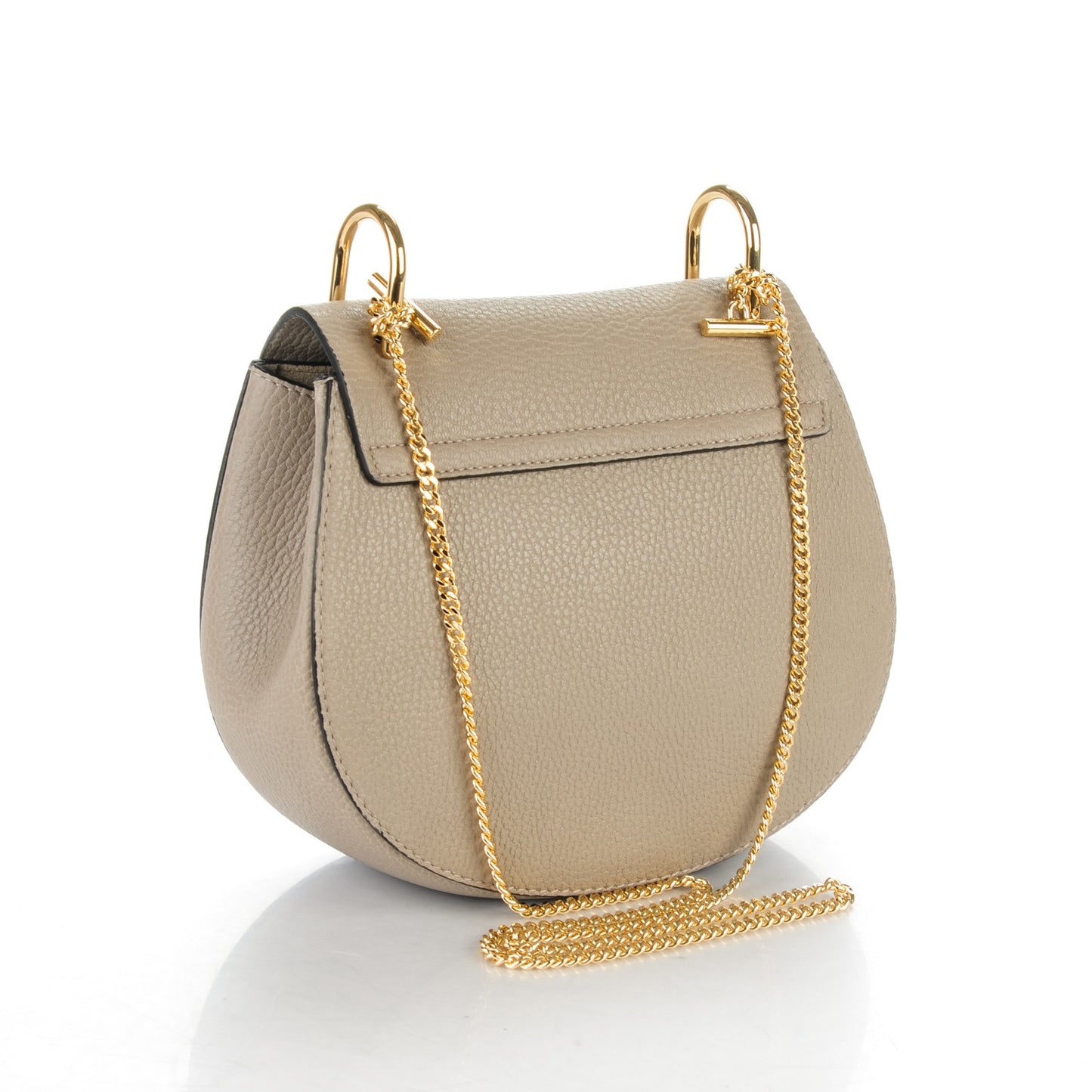 Grained Lambskin Drew Shoulder Bag Motty Grey