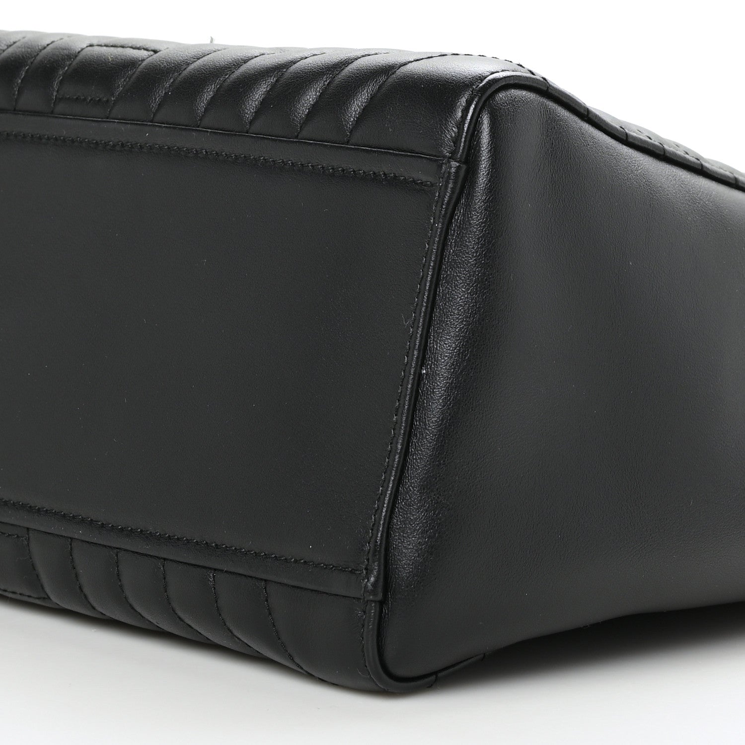 Prada Soft Calfskin Impunture Diagramme Tote Black 8 of 8