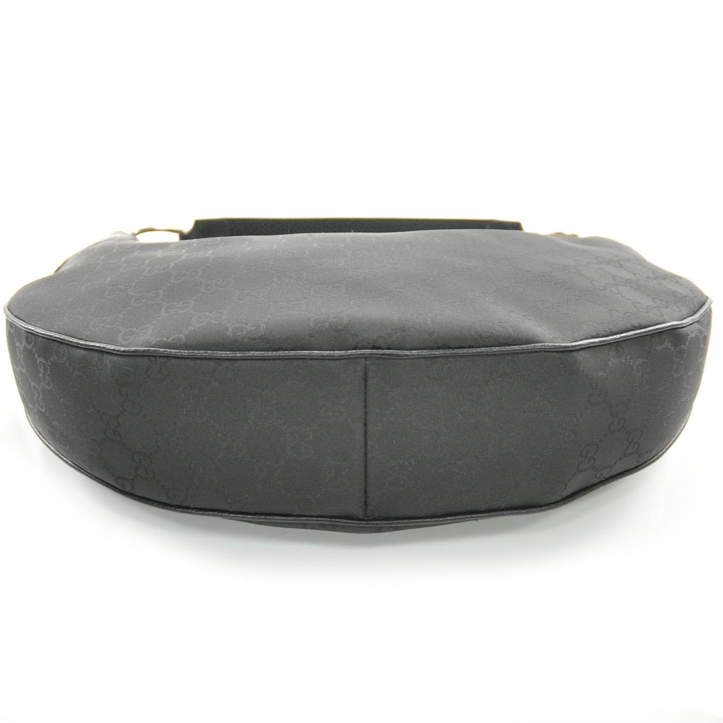 Nylon Monogram Half Moon Hobo Black