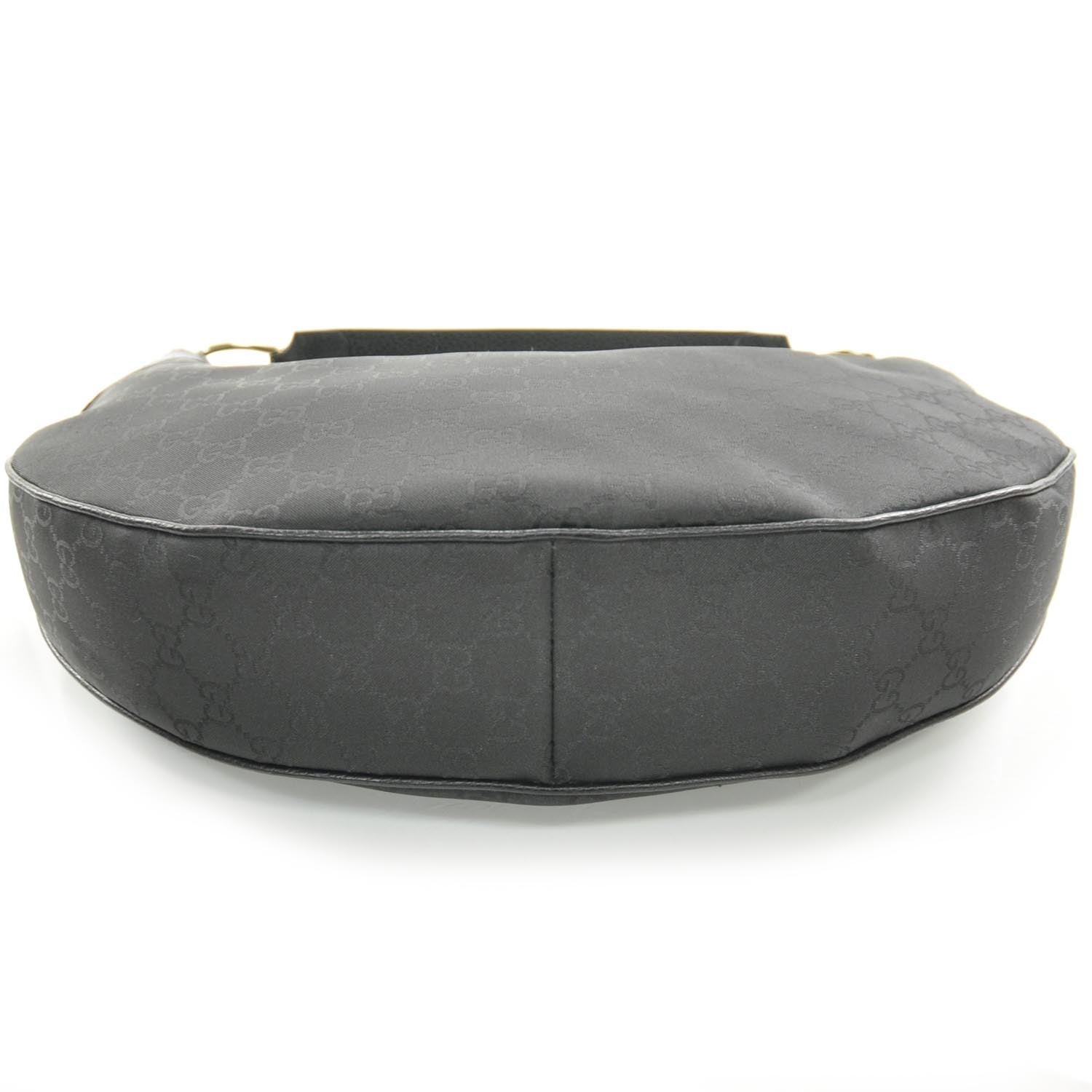 Gucci Nylon Monogram Half Moon Hobo Black 4 of 9