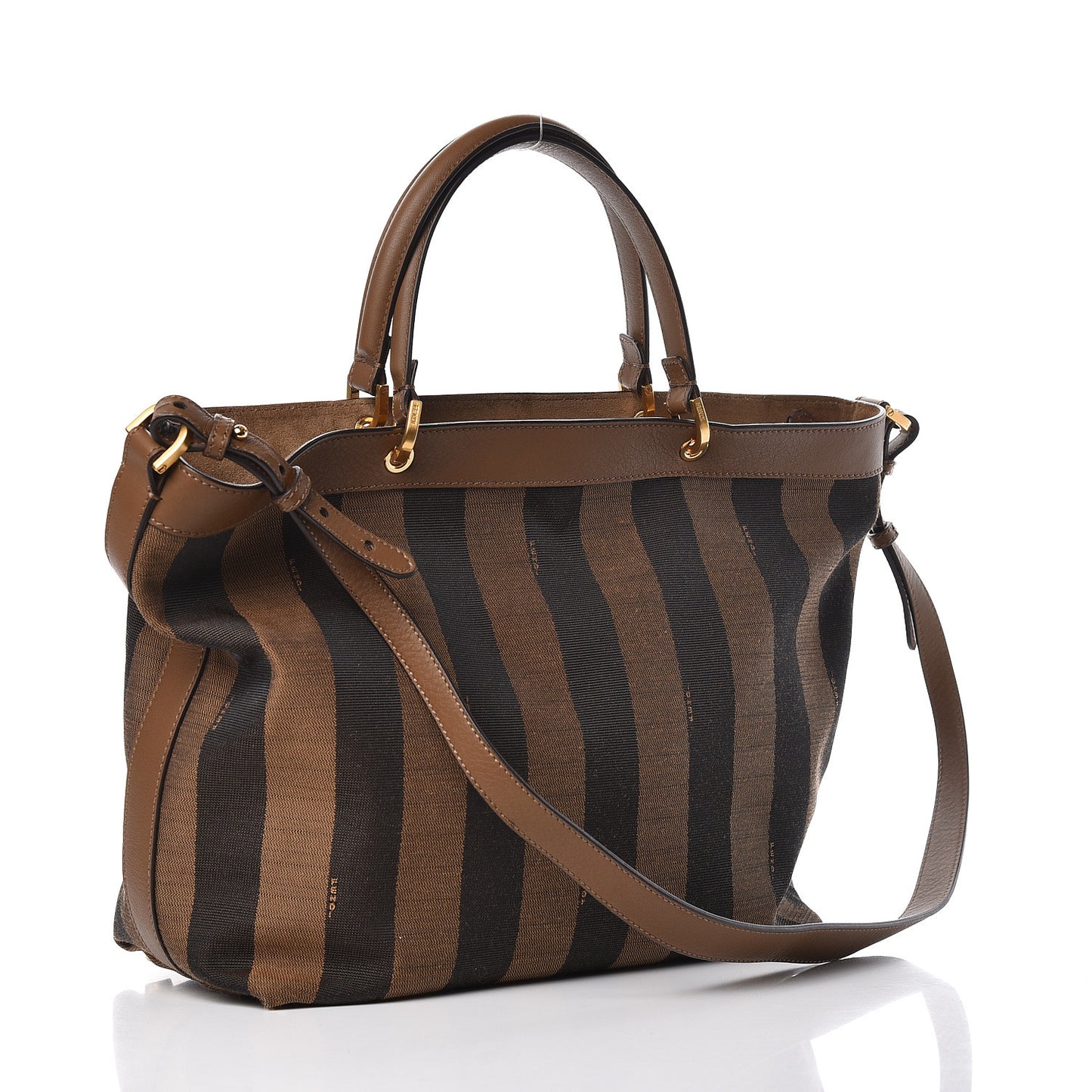 Pequin Vitello Shoulder Tote Tobacco Foresta