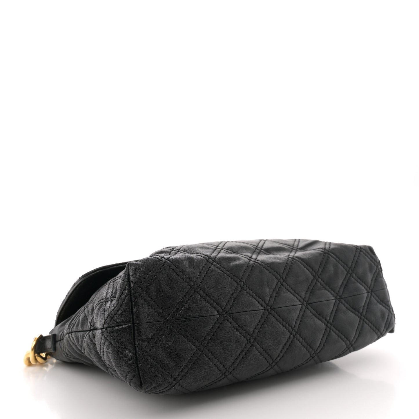 Lambskin Quilted The Large Single Flap Black