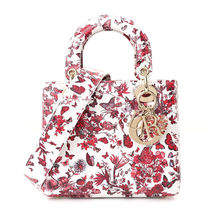 Christian Dior Calfskin Le Coeur Des Papillons Small My ABCDior Lady Dior White Multicolor 1 of 10