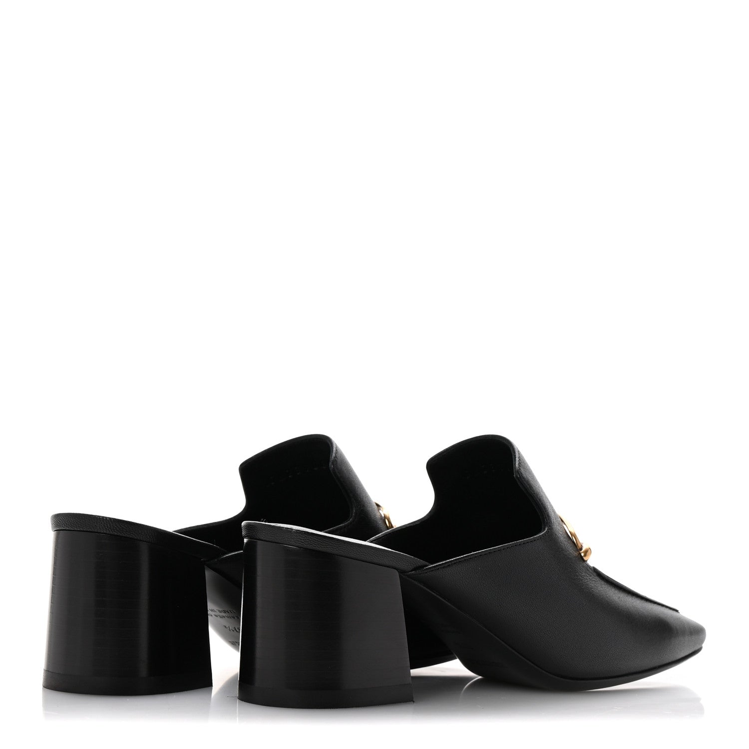 Hermes Goatskin Womens Gisele 60 Mules 37.5 Black 5 of 11