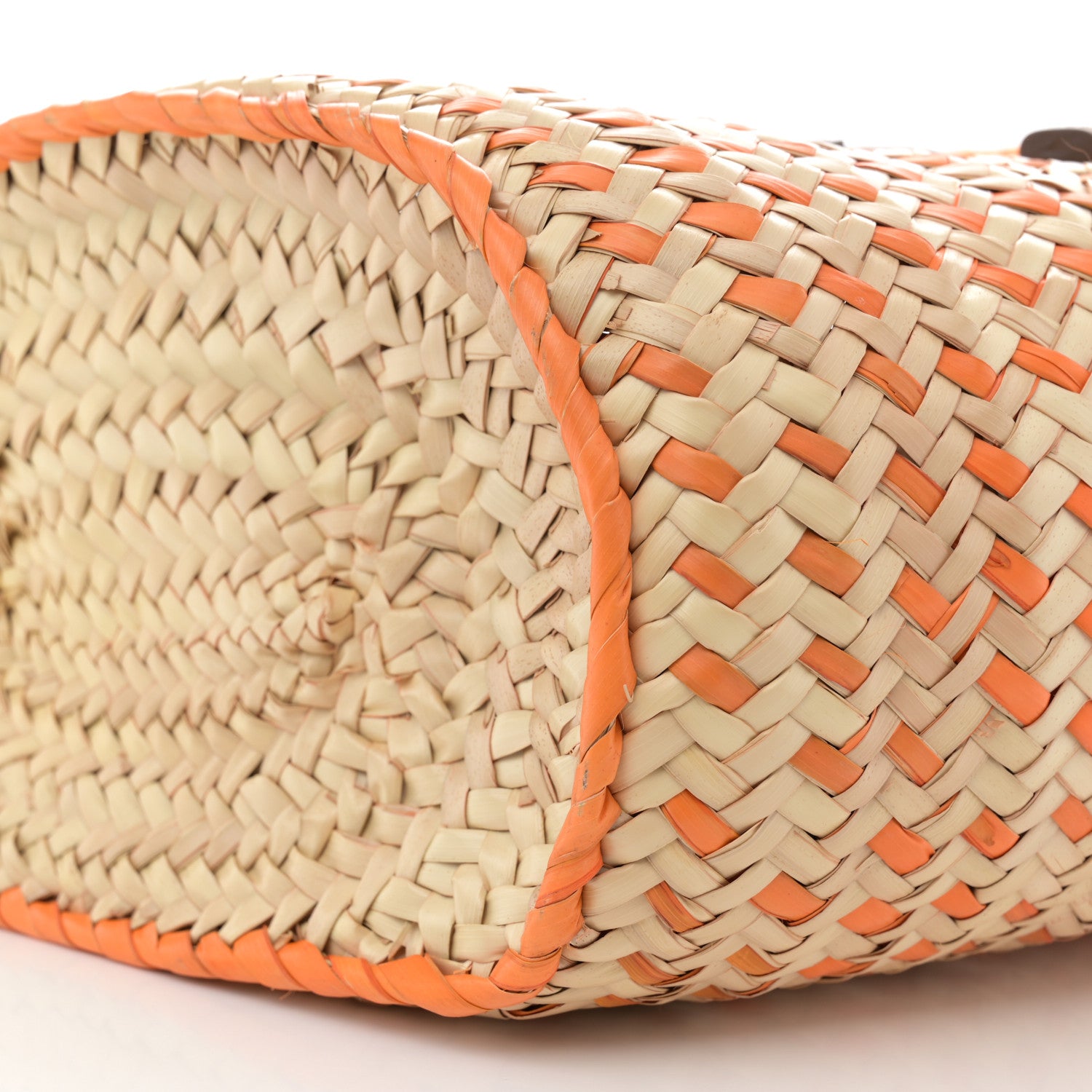 Miu Miu Palmetto Logo Tote Basket Natural Aranci 9 of 12