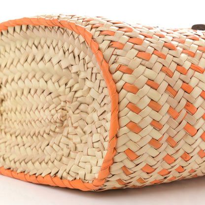 Miu Miu Palmetto Logo Tote Basket Natural Aranci 9 of 12