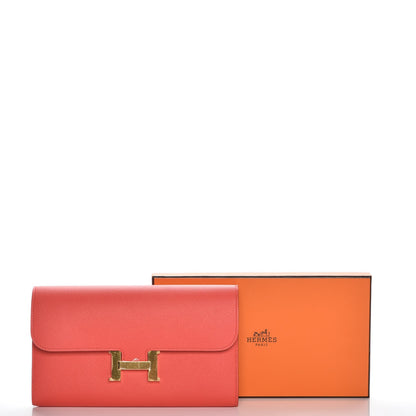 Hermes Epsom Constance Long Wallet Rose Jaipur 20 of 20