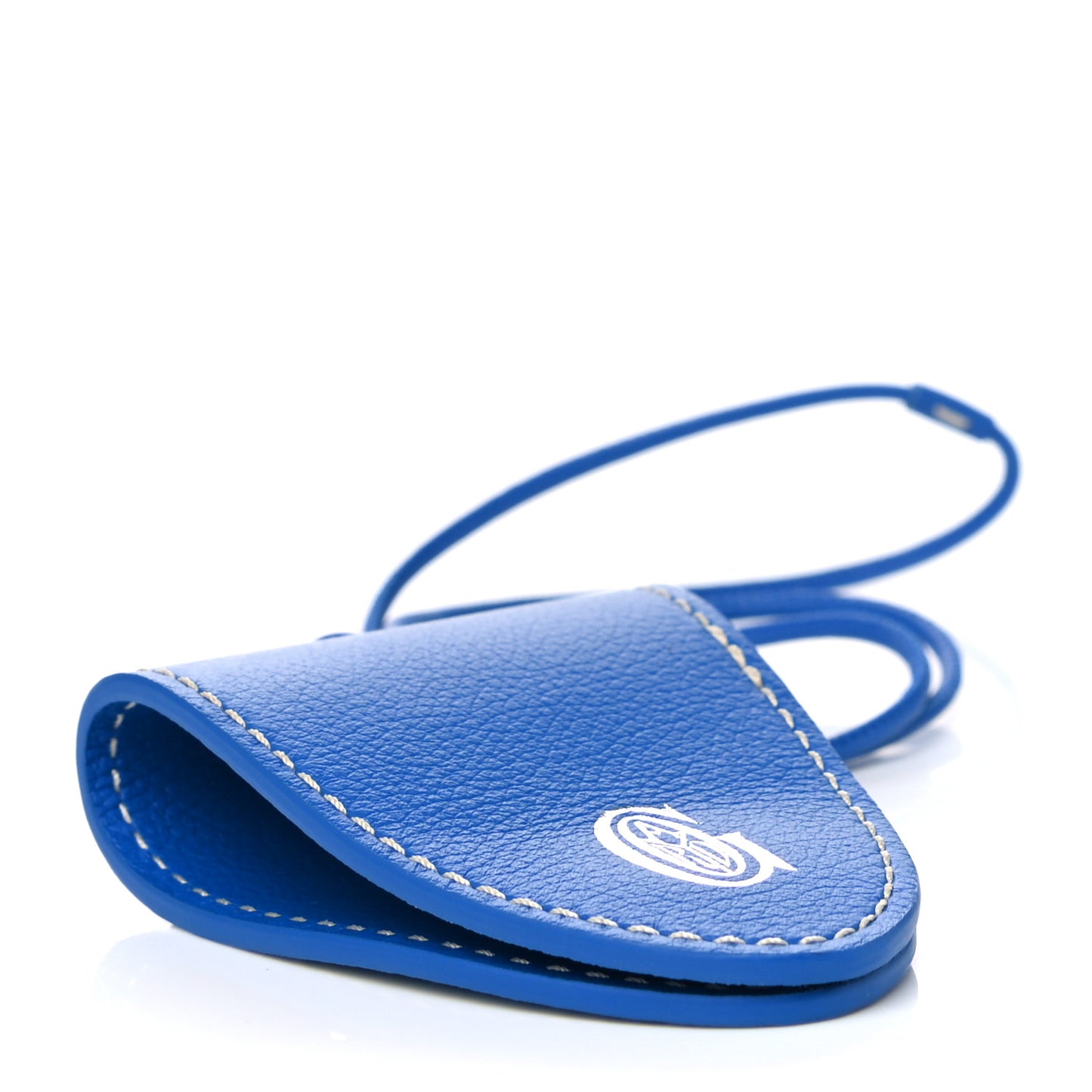 Calfskin Bag Clip Blue