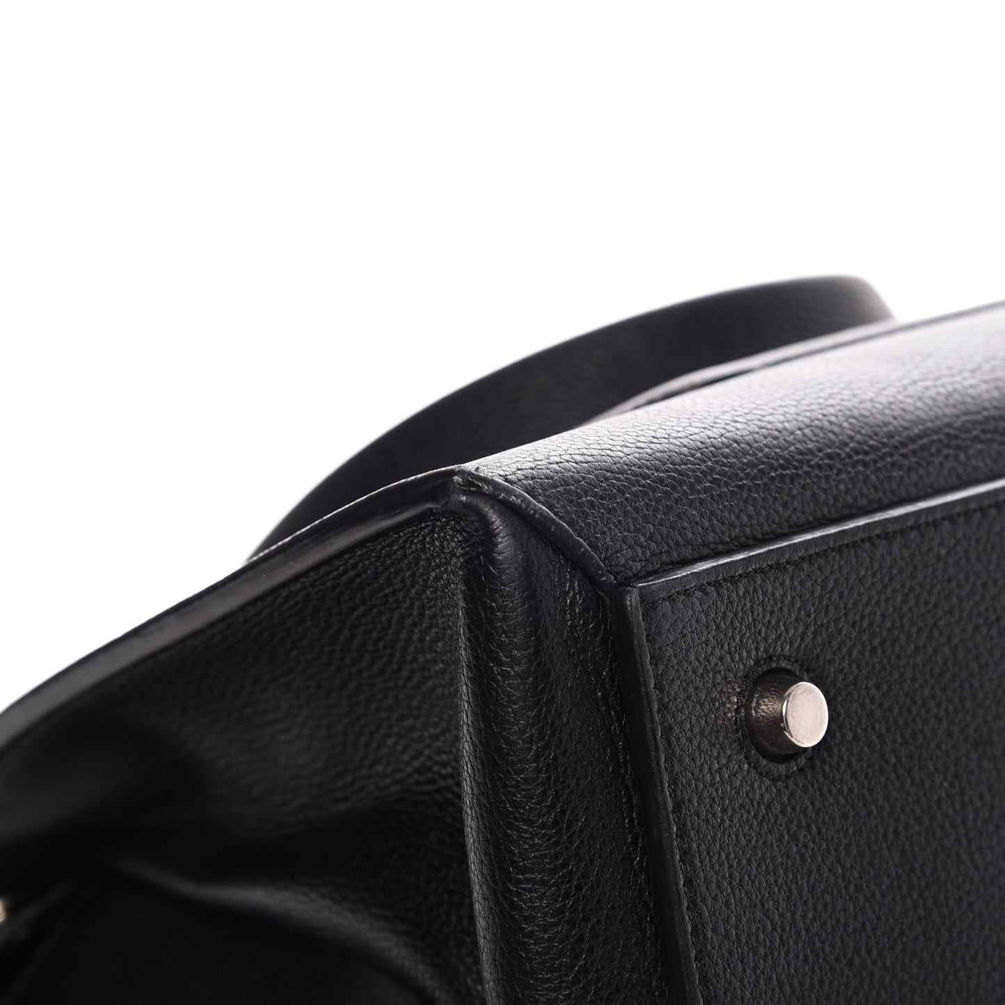 Supple Calfskin Medium Edge Shoulder Bag Black