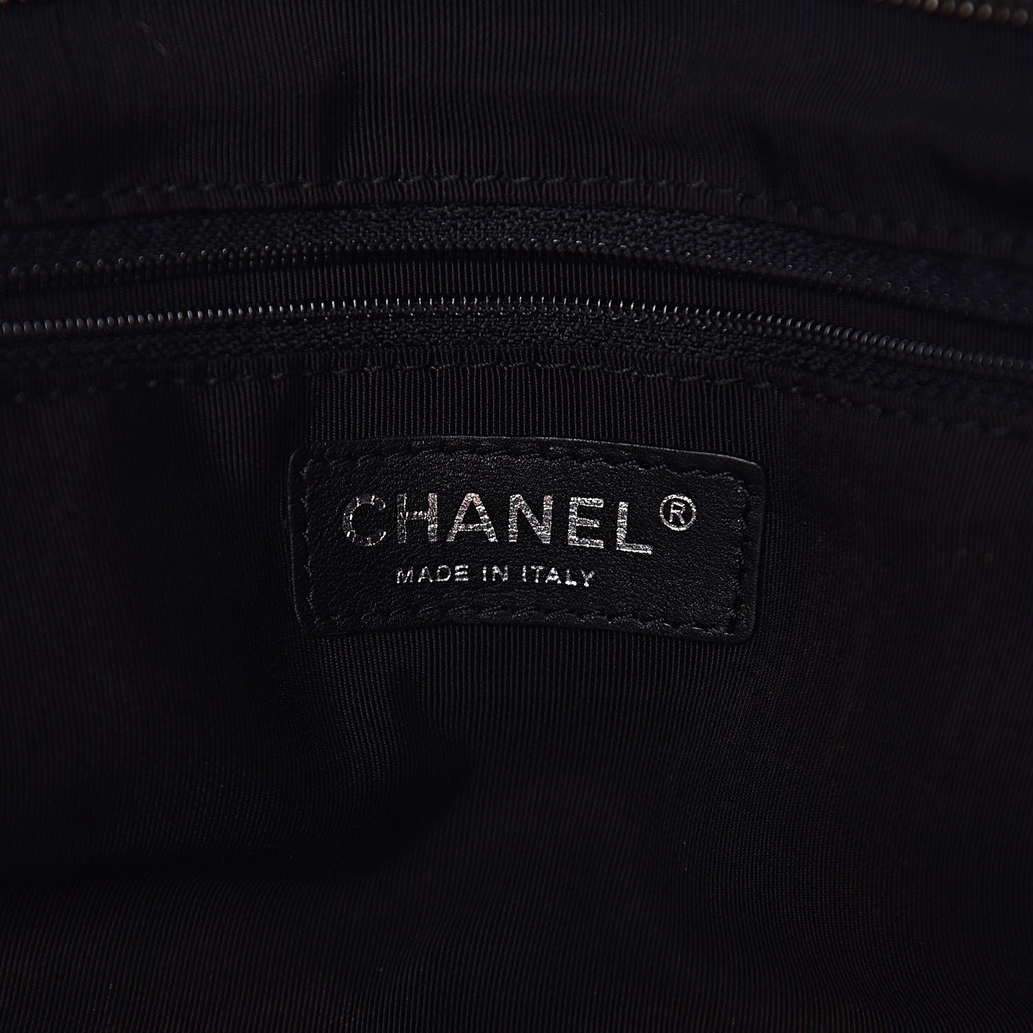 Chanel Calfskin Chevron CC All Day Long Tote Black 6 of 13