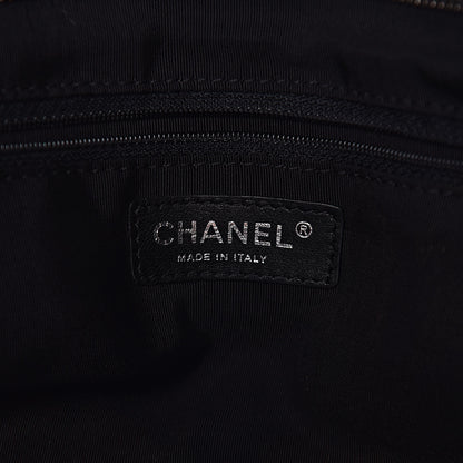 Chanel Calfskin Chevron CC All Day Long Tote Black 6 of 13
