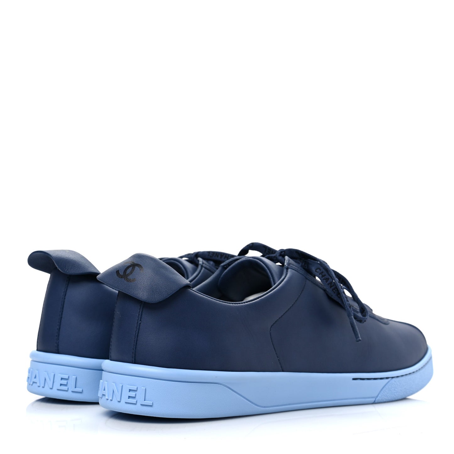 Calfskin Mens Sneakers 46 Navy
