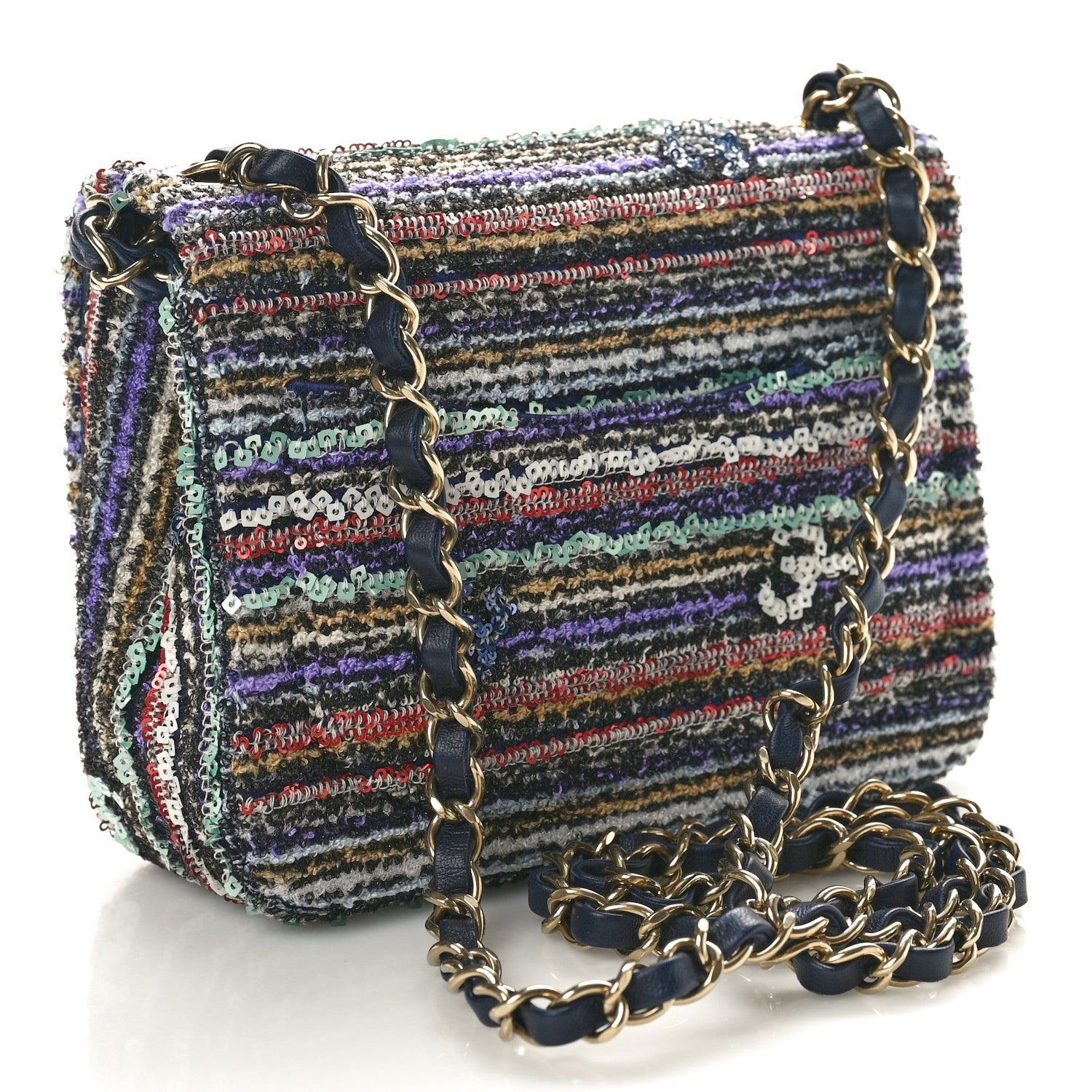 Chanel Mixed Fibers Sequin Quilted Mini Flap Multicolor 3 of 10
