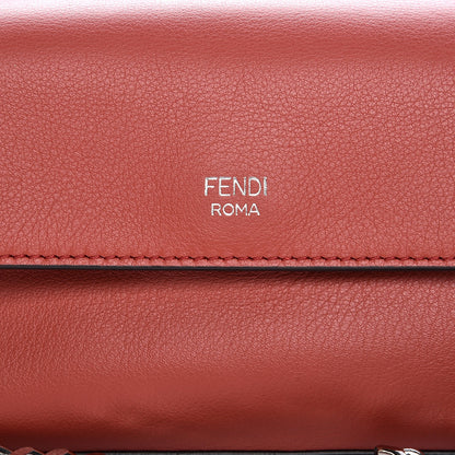Fendi Vitello Dolce Monster Eyes Studded Micro Double Baguette Carbone White Multicolor 10 of 11