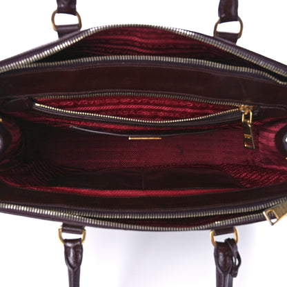 Prada Saffiano Lux Large Galleria Double Zip Tote Granato 4 of 11