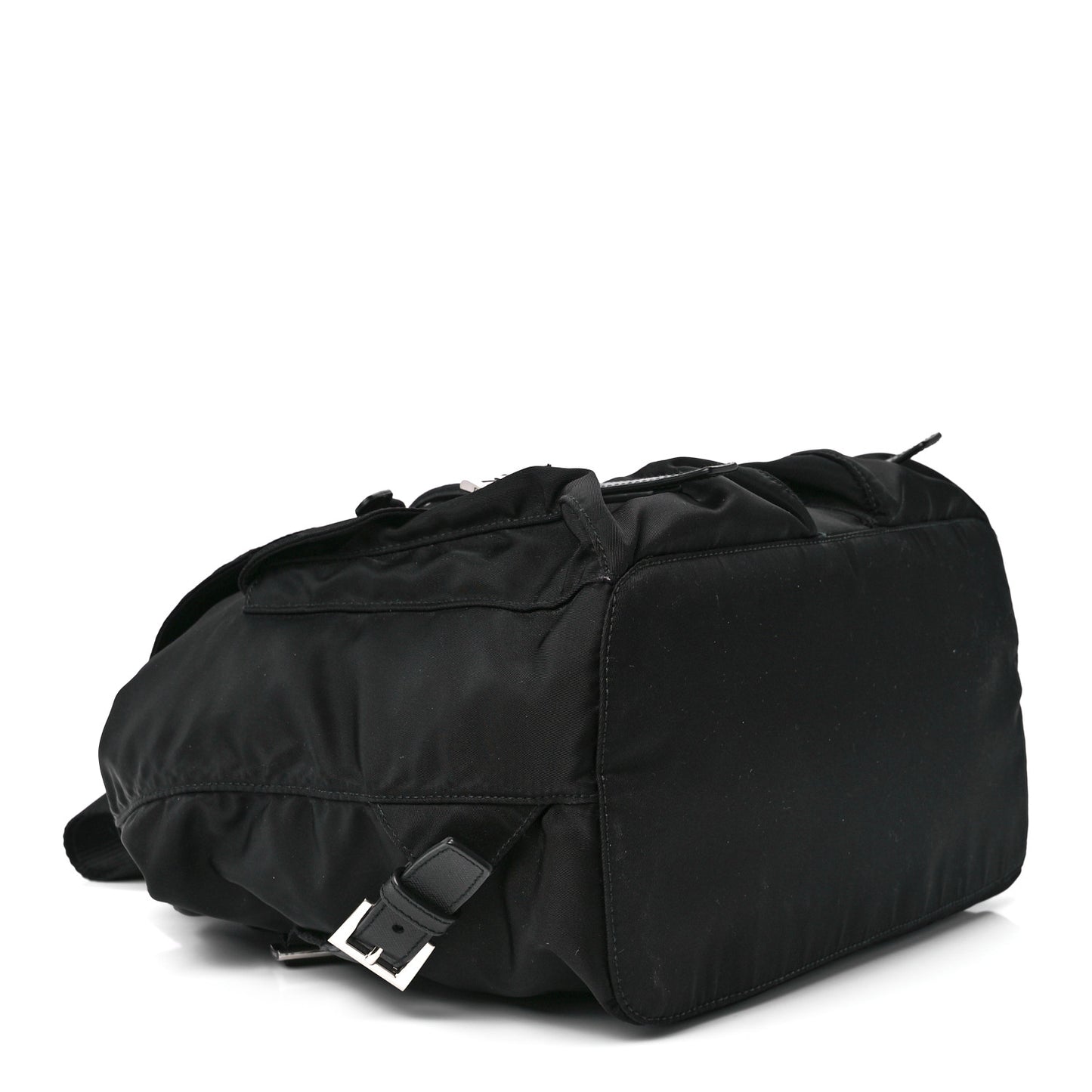 Tessuto Nylon Saffiano Medium Backpack Black