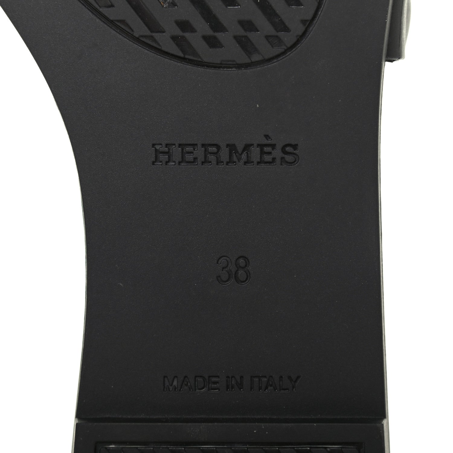 Hermes Rubber Aloha Sandals 38 Black 6 of 10