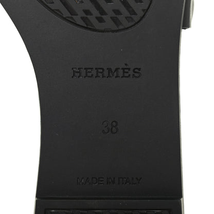 Hermes Rubber Aloha Sandals 38 Black 6 of 10