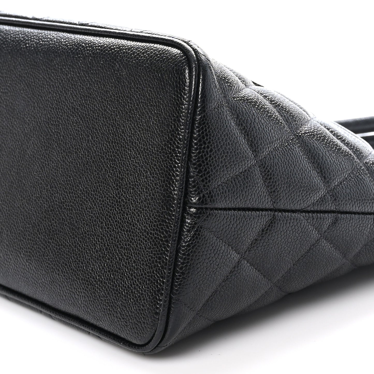 Caviar Quilted Medallion Tote Black
