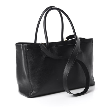 Chanel Calfskin Cerf Executive Shopper Tote Black 4 of 12