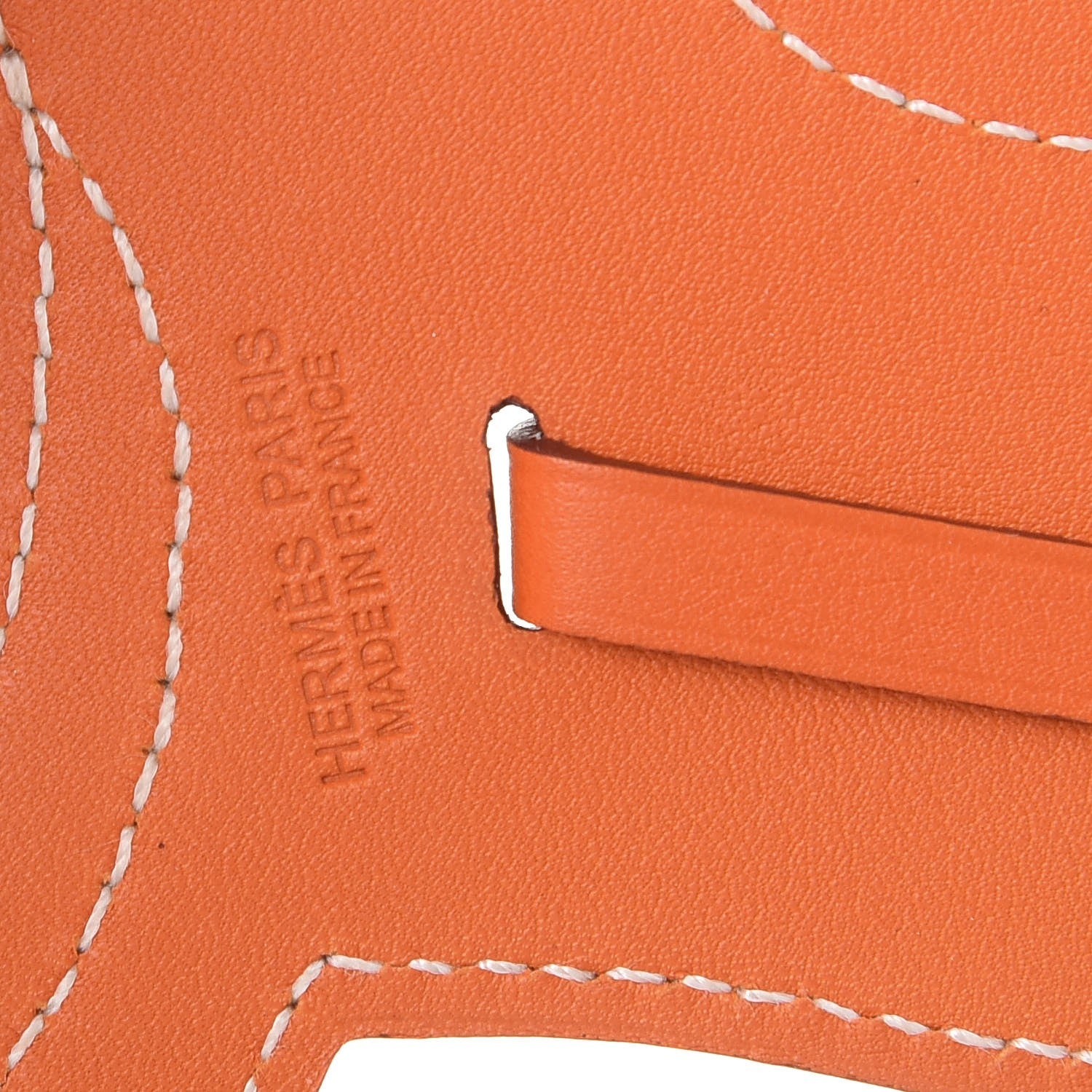 Hermes Swift Paddock Selle Horse Saddle Bag Charm Orange 3 of 3