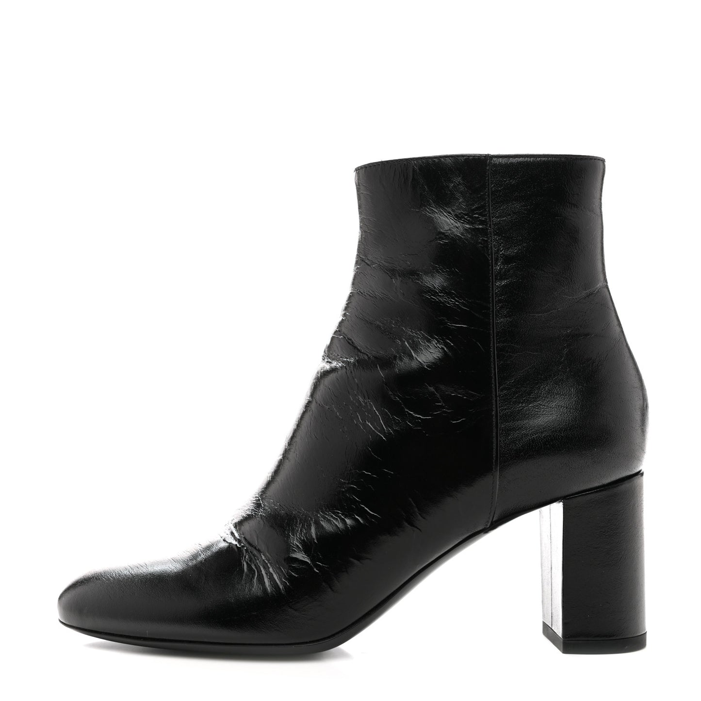 Calfskin Loulou 70 Uniform Ankle Boots 36 Black