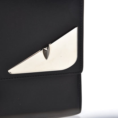 Fendi Vitello Liberty Lucido Metal Monster Eyes Studded Kan I Shoulder Bag Black 10 of 10