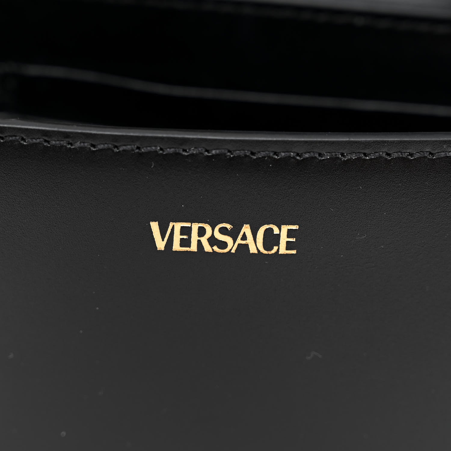 Versace Calfskin Small Greca Goddess Shoulder Bag Black 6 of 9
