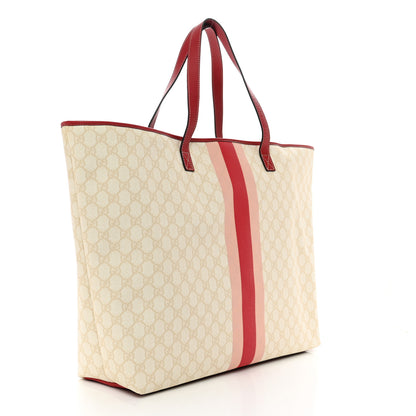 Gucci GG Plus Monogram Web Stripe Large Joy Tote Red 3 of 10