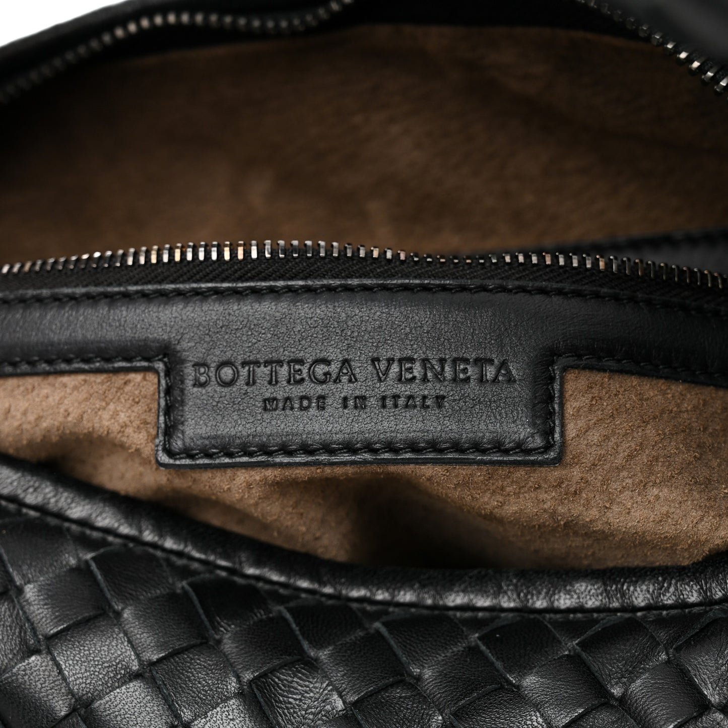Nappa Intrecciato Medium Veneta Hobo Black