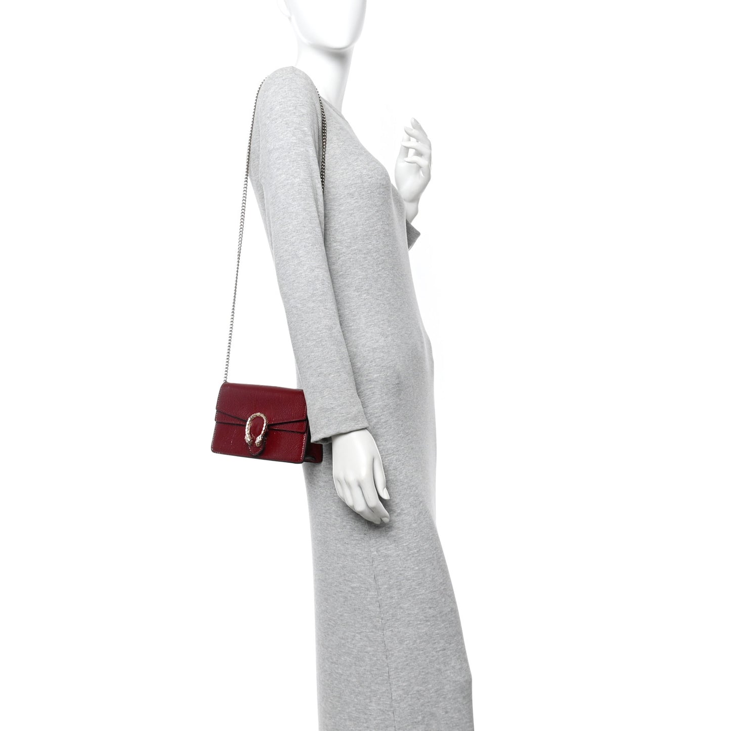 Crinkled Patent Mini Dionysus Shoulder Bag Rosso Ancora Red