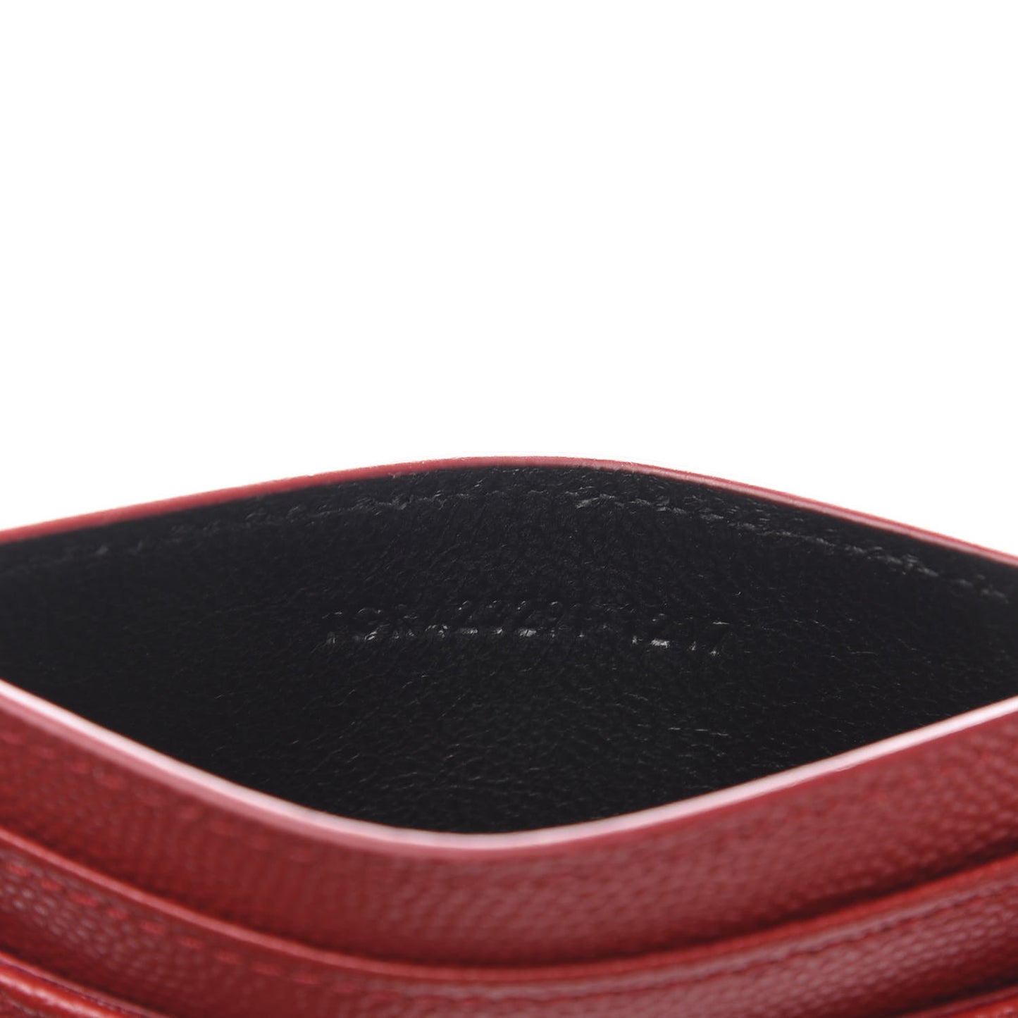Grain De Poudre Matelasse Chevron Monogram Credit Card Case New Red