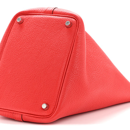 Hermes Taurillon Clemence Picotin Lock 18 PM Rouge de Coeur 28 of 34