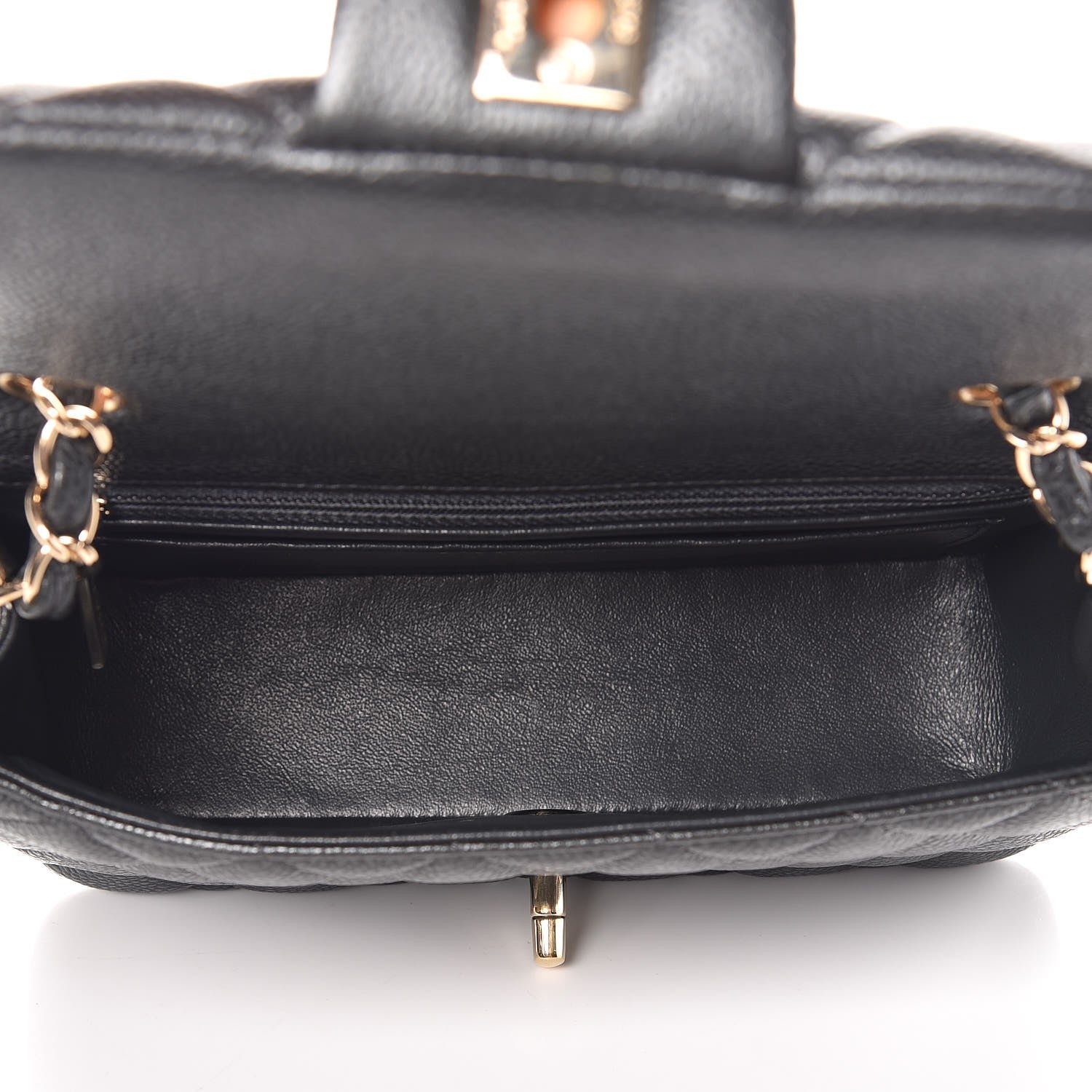 Chanel Caviar Quilted Mini Rectangular Flap Dark Grey 5 of 8