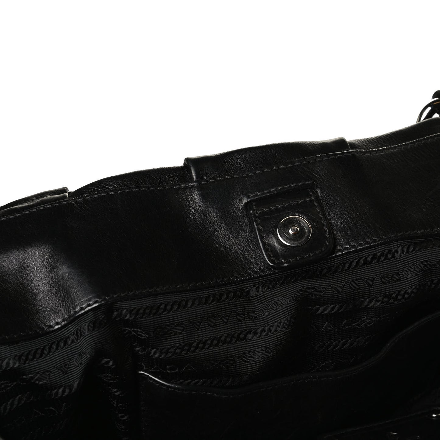 Soft Calf Pleated Shoulder Bag Black