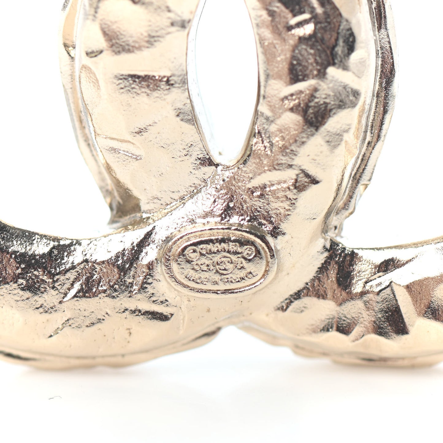 Crystal CC Brooch Light Gold