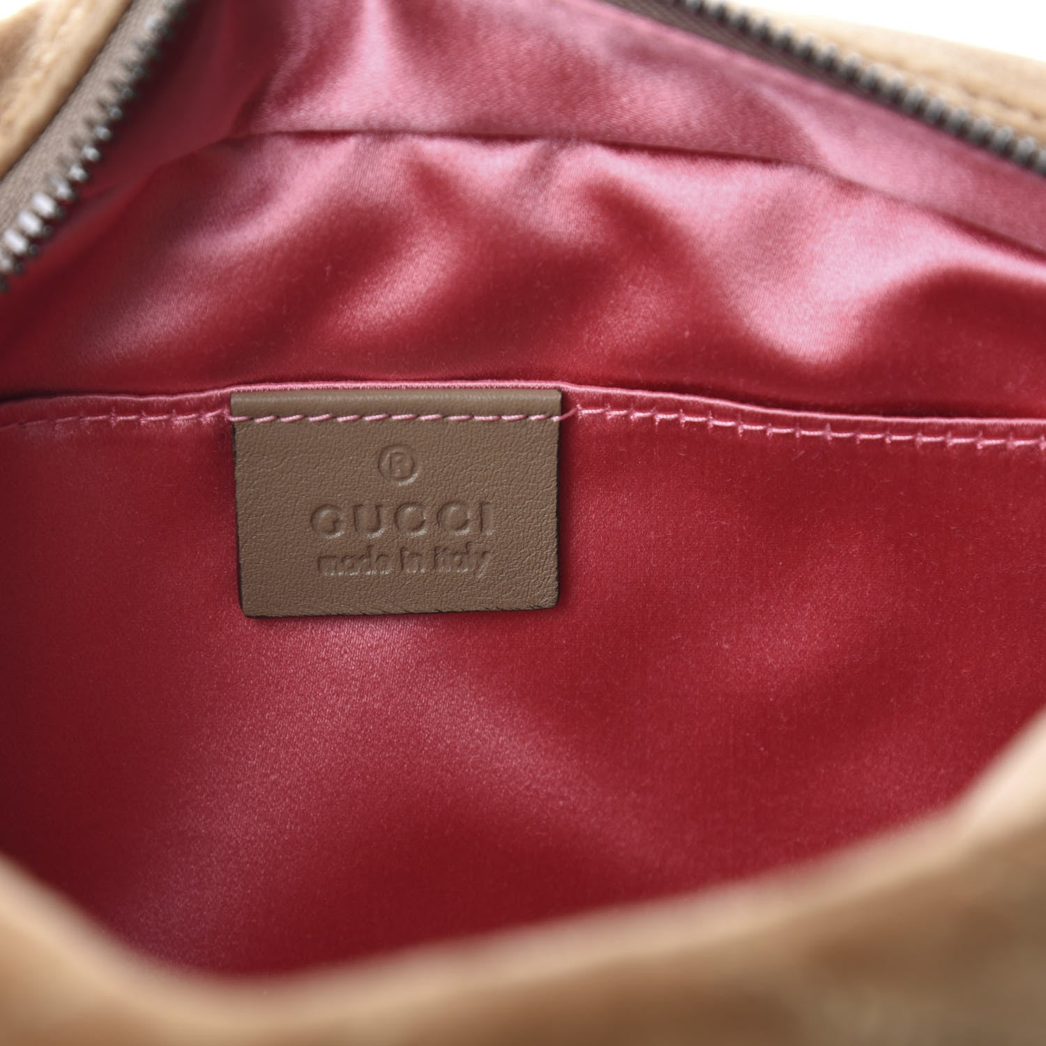 Gucci Velvet Matelasse Small GG Marmont Chain Shoulder Bag Taupe 8 of 11