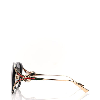 Gucci Round Frame Injected GG0226SK Sunglasses Black 3 of 8