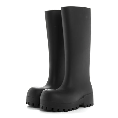 Balenciaga Rubber Bulldozer Rain Boots 38 Black 3 of 7