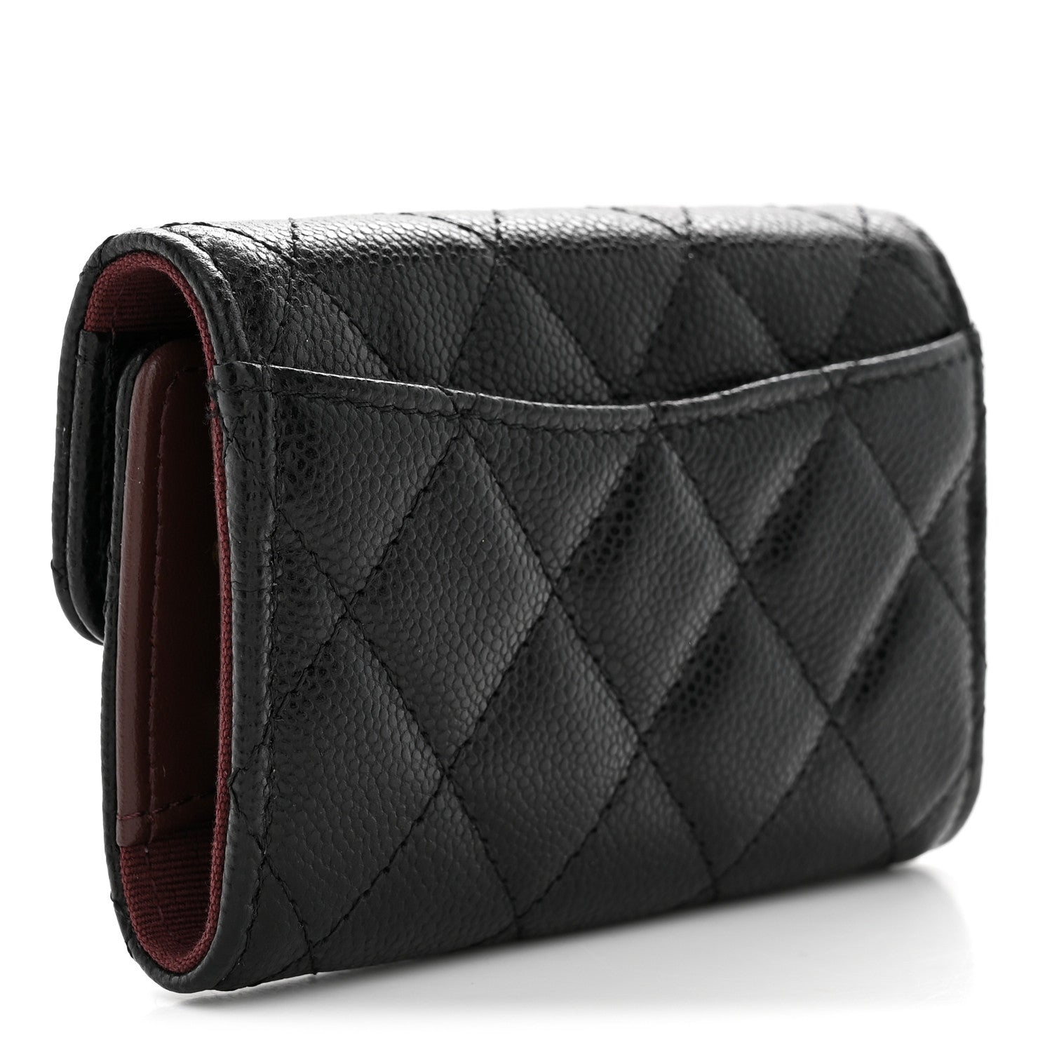 Chanel Caviar Quilted Classic 4 Key Holder Wallet Black 3 of 8