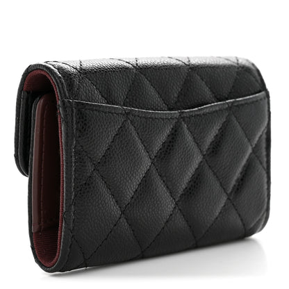 Chanel Caviar Quilted Classic 4 Key Holder Wallet Black 3 of 8