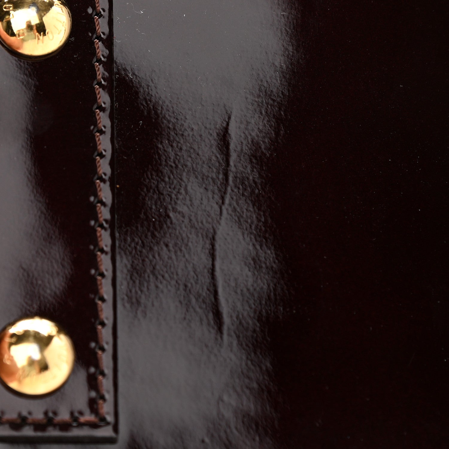 Louis Vuitton Vernis Rayures Alma BB Amarante 8 of 9