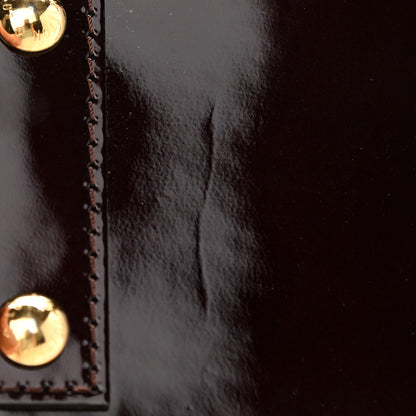 Louis Vuitton Vernis Rayures Alma BB Amarante 8 of 9