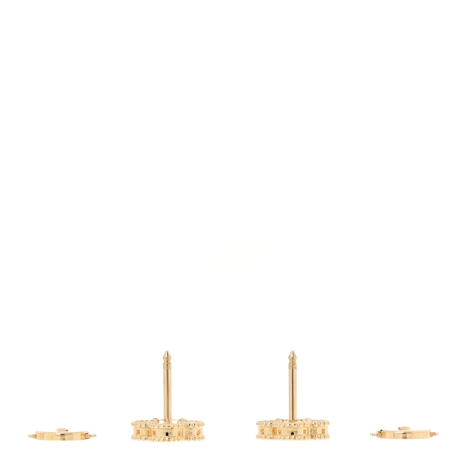 Van Cleef & Arpels 18K Yellow Gold Black Onyx Sweet Alhambra Earrings 3 of 5