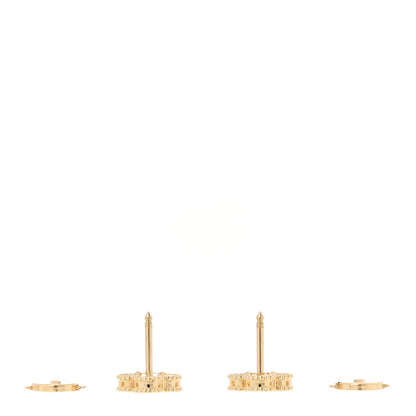 Van Cleef & Arpels 18K Yellow Gold Black Onyx Sweet Alhambra Earrings 3 of 5