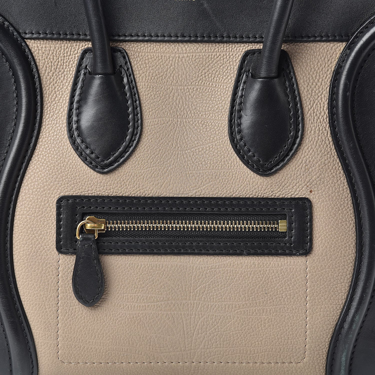 Celine Smooth Calfskin Micro Tri-Color Luggage Black 9 of 15